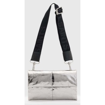 δερμάτινη τσάντα allsaints ezra quilt crossbody χρώμα