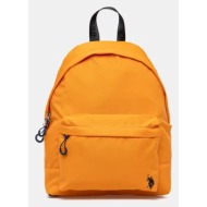 σακίδιο πλάτης u.s. polo assn. bigfork χρώμα: πορτοκαλί, biub55674mia 100% πολυαμίδη