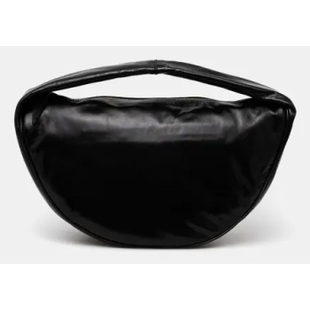 δερμάτινη τσάντα by far maxi χρώμα μαύρο