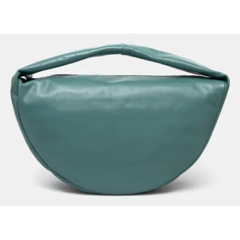 δερμάτινη τσάντα by far maxi χρώμα τιρκουάζ