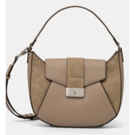 τσάντα u.s. polo assn. romantic χρώμα: μπεζ, biur08426wvp 100% poliuretan