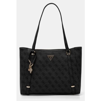 τσάντα guess χρώμα μαύρο, hwesg9 51023 κύριο υλικό 100%