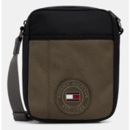 σακκίδιο tommy hilfiger χρώμα: πράσινο, am0am12740 88% πολυεστέρας, 12% poliuretan