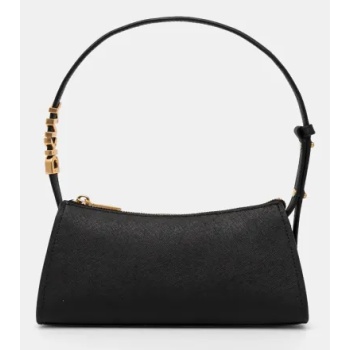 δερμάτινη τσάντα dkny χρώμα μαύρο, r433yg57 κύριο υλικό