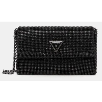 τσάντα guess zalina χρώμα μαύρο, hwrb93 50700 φόδρα 100%