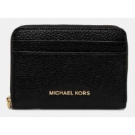 δερμάτινο πορτοφόλι michael michael kors γυναικείο, χρώμα: μαύρο, 32t4gj6z5l φυσικό δέρμα