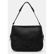 τσάντα u.s. polo assn. retro χρώμα: μαύρο, biurq8431wvw 50% poliuretan, 50% pvc