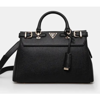 τσάντα guess χρώμα μαύρο, hwebg9 51105 κύριο υλικό 100%