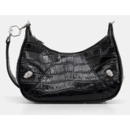 δερμάτινη τσάντα philipp plein χρώμα: μαύρο, aada wba2034 ple009n κύριο υλικό: 100% calfskin
φόδρα: 