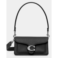 δερμάτινη τσάντα coach tabby χρώμα: μαύρο, cy201 100% φυσικό δέρμα