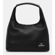 δερμάτινη τσάντα missoni χρώμα: μαύρο, mi10041a calfskin