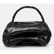 δερμάτινη τσάντα y/project wire bag χρώμα: μαύρο, 620ba007 φυσικό δέρμα