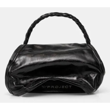 δερμάτινη τσάντα y/project wire bag χρώμα μαύρο, 620ba007
