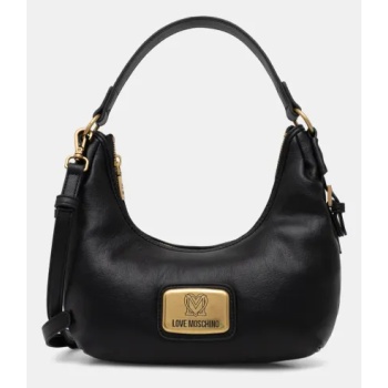 τσάντα love moschino χρώμα μαύρο, jc4273pp0l 100%