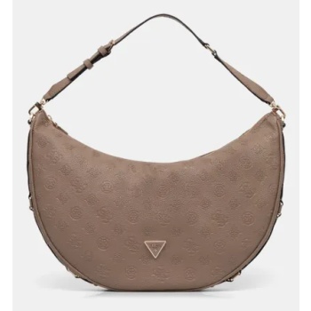 τσάντα guess cresidia χρώμα καφέ, hwpg93 49030 κύριο