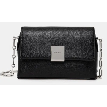τσάντα calvin klein χρώμα μαύρο, k60k612785 100% poliuretan