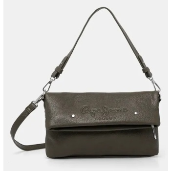 τσάντα pepe jeans joanna icon χρώμα πράσινο, pl031586