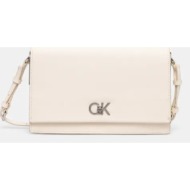 τσάντα calvin klein χρώμα: άσπρο, k60k612807 51% ανακυκλωμένος πολυεστέρας, 49% poliuretan