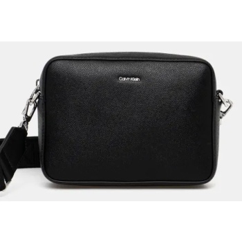 τσάντα calvin klein χρώμα μαύρο, k60k613084 100% poliuretan