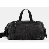 τσάντα pepe jeans stella rockstar χρώμα: μαύρο, pl031581 κύριο υλικό: 35% βαμβάκι, 33% βισκόζη, 17% 