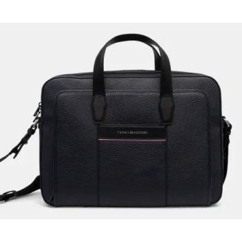 τσάντα tommy hilfiger χρώμα ναυτικό μπλε, am0am13095 100%