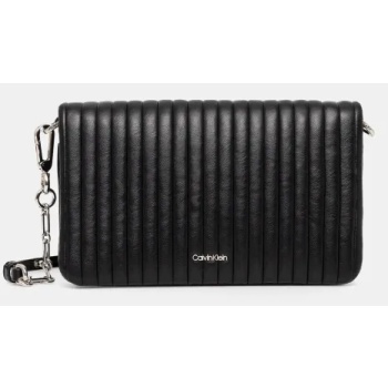 τσάντα calvin klein χρώμα μαύρο, k60k613079 100% poliuretan