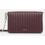 τσάντα calvin klein χρώμα: μπορντό, k60k613079 100% poliuretan