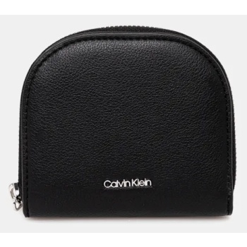 πορτοφόλι calvin klein χρώμα μαύρο, k60k612843 100%