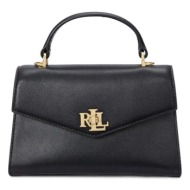 δερμάτινη τσάντα lauren ralph lauren χρώμα: μαύρο, 431968761 κύριο υλικό: δέρμα βοοειδών
φόδρα: υφαν