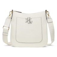 δερμάτινη τσάντα lauren ralph lauren χρώμα: άσπρο, 431970152 κύριο υλικό: δέρμα βοοειδών
φόδρα: υφαν