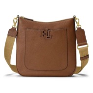 δερμάτινη τσάντα lauren ralph lauren χρώμα: καφέ, 431970152 κύριο υλικό: δέρμα βοοειδών
φόδρα: υφαντ