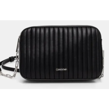 τσάντα calvin klein χρώμα μαύρο, k60k613078 100% poliuretan