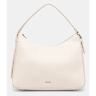 τσάντα calvin klein χρώμα: άσπρο, k60k612770 100% poliuretan
