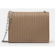 τσάντα calvin klein χρώμα: μπεζ, k60k613080 100% poliuretan