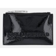 πορτοφόλι karl lagerfeld jeans χρώμα: μαύρο, a1w30251 100% poliuretan