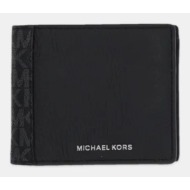 δερμάτινο πορτοφόλι michael kors ανδρικό, χρώμα: μαύρο, 39r5lhdf3o 100% φυσικό δέρμα