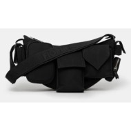 τσάντα fiorucci nylon super pocket bag χρώμα: μαύρο, u01fmaba123ny01bk01 100% ανακυκλωμένο νάιλον