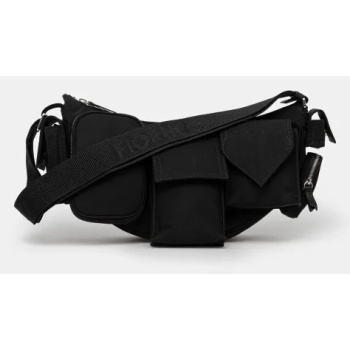 τσάντα fiorucci nylon super pocket bag χρώμα μαύρο