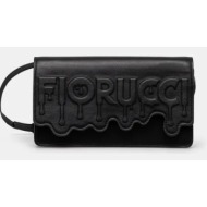 δερμάτινη τσάντα fiorucci melted bag χρώμα: μαύρο, u01fpaba208le01bk01 100% φυσικό δέρμα