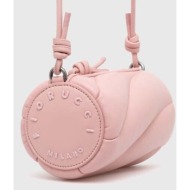 δερμάτινη τσάντα fiorucci baby pink leather mini mella bag χρώμα: ροζ, u01fpaba002le04pn02 κύριο υλι