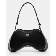δερμάτινη τσάντα diesel play play shoulder cross bodyb χρώμα: μαύρο, x10201.pr227 κύριο υλικό: 100% 