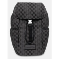 σακίδιο πλάτης karl lagerfeld k/monogram χρώμα: γκρι, a1m30411 κύριο υλικό: 94% πολυεστέρας, 6% poli