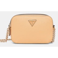 τσάντα guess noelle χρώμα: πορτοκαλί, hwzg78 79140 συνθετικό ύφασμα
