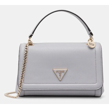 τσάντα guess noelle χρώμα γκρι, hwzg78 79210 κύριο υλικό