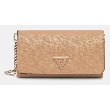 τσάντα guess noelle χρώμα γκρι, hwzg78 79750 κύριο υλικό
