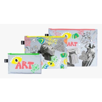 σετ τσαντάκια loqi classic art 3-pack  πολυεστέρας