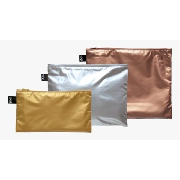σετ τσαντάκια loqi metallic 3-pack  πολυεστέρας