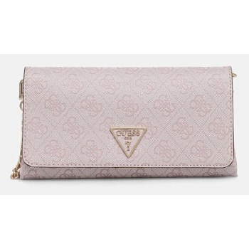 τσάντα guess noelle χρώμα ροζ, hwbg78 79750 κύριο υλικό