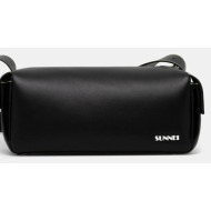 δερμάτινη τσάντα sunnei χρώμα: μαύρο, maccwbag017 κύριο υλικό: 100% calfskin
φόδρα: 100% βαμβάκι