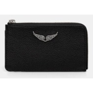 δερμάτινο πορτοφόλι zadig&voltaire γυναικείο, χρώμα: πράσινο, lwsg00011 κύριο υλικό: φυσικό δέρμα
φό